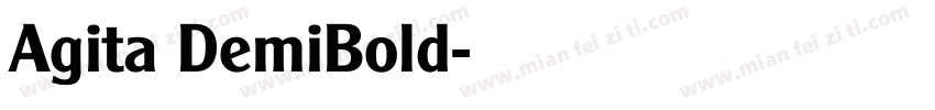 Agita DemiBold字体转换